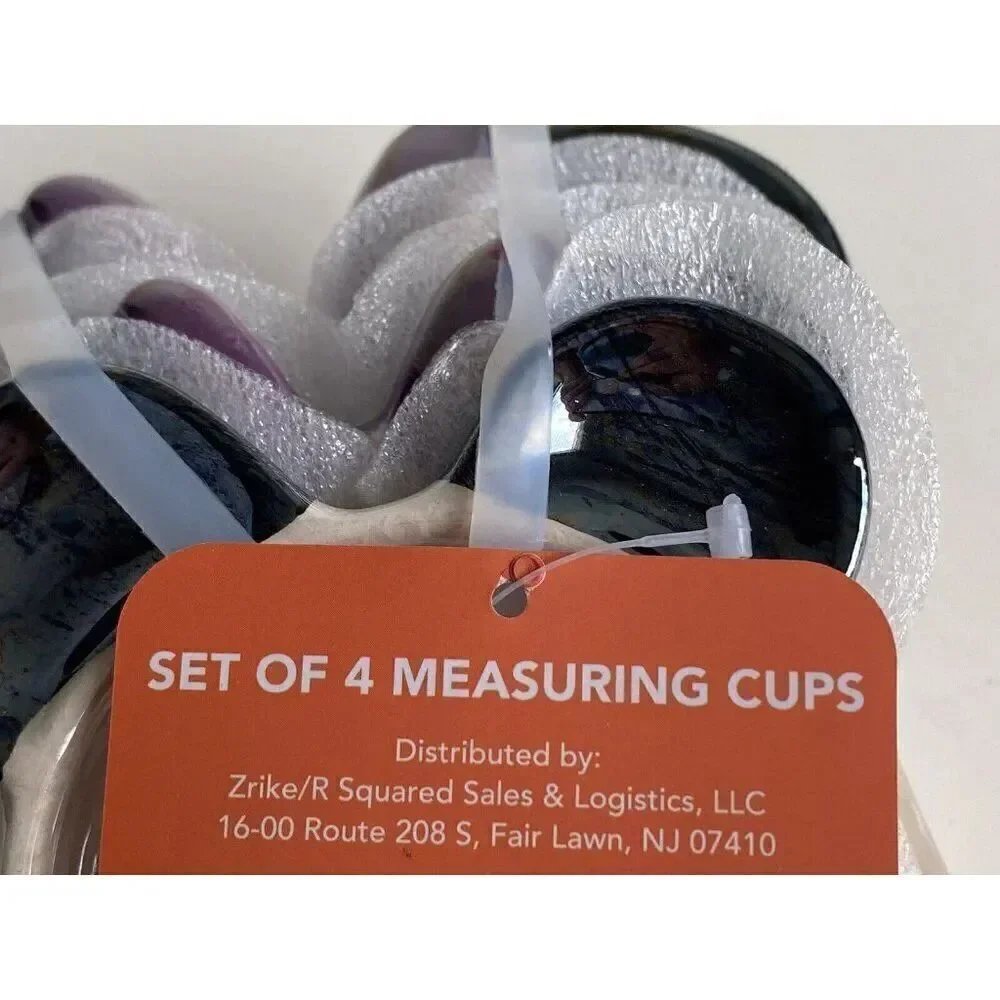 Set Of 4 Disney Mickey & Minnie Mouse‎ Halloween Ghost Iridescent Measuring Cups